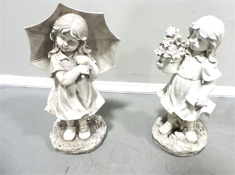 Set of Garden Ornament Resin Statues