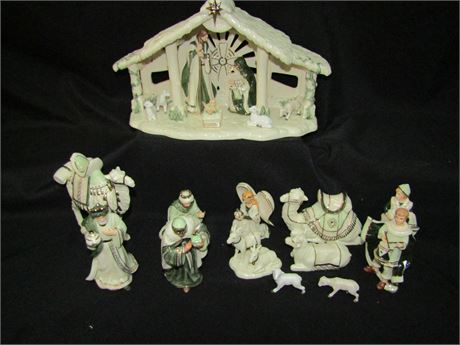 Belleek Porcelain Irish Nativity Scene