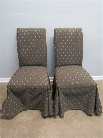 Dining Chairs with Attached Covers