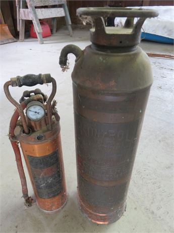 Vintage Copper Fire Extinguishers