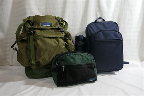 LL BEAN Lightweight Continental Rucksack/Waist Pack & Insulated Picnic Backpack