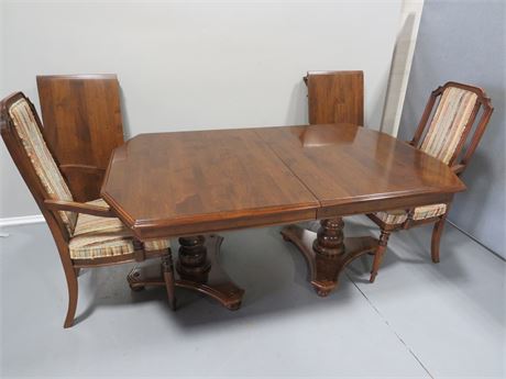Dining Table w/2 Chairs + Leaves