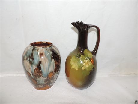 Fall Colors Ceramic Pitcher and Vase
