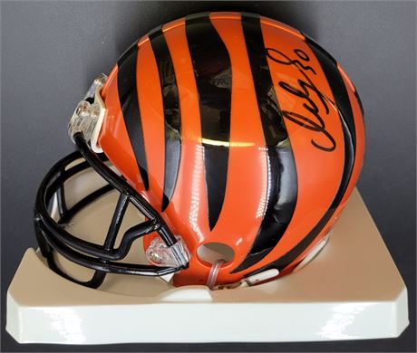 Ickey Woods Hand Signed Cincinnati Bengals Mini Helmet