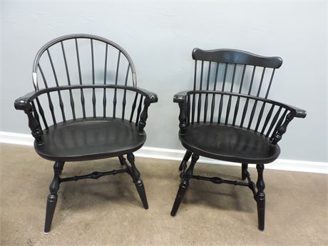 NICHOLS & STONE CO. Pair of Solid Wood Chairs