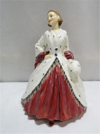 Vintage Royal Doulton Figurine - The Ermine Coat - RN842488 - 1945