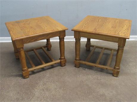 2 Oak Side/End Tables