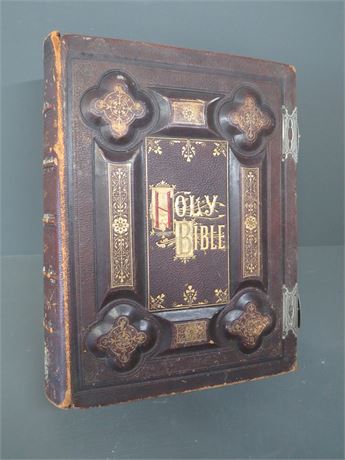 19th Century Leather Bound Bible Old Testament