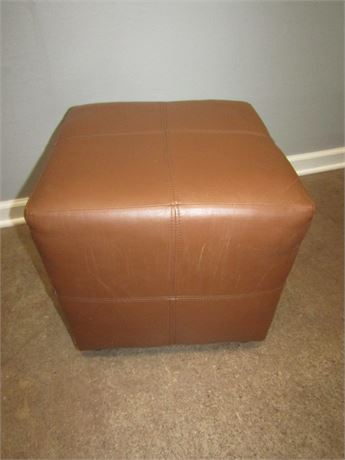 Leather Square Foot Stool