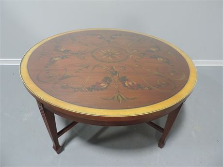 Vintage Hand Painted Round Table