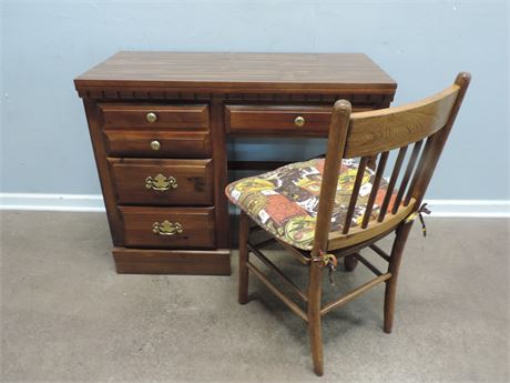 Traditional Solid Wood Desk / Chair