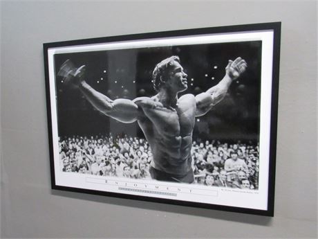Enjoyment -Arnold Schwarzenegger Poster- Madison Square Garden -1974 Mr. Olympia