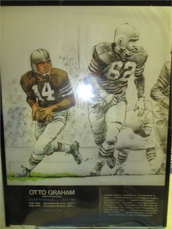 1965 Otto Graham " Canton Hall of Fame" Original Back Lit Display