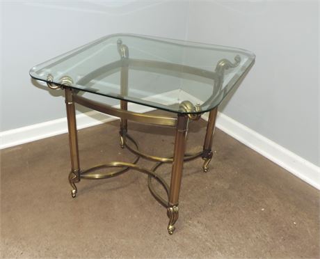 Brushed Gold Accent Table