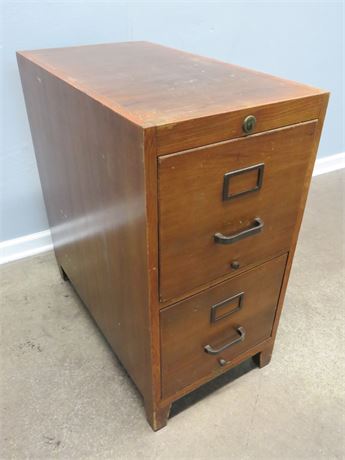 2-Drawer Wooden Filing Cabinet