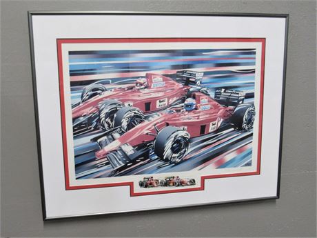 Rare Randy Owens Artist Print 1990 - Ferrari/Ferrari - Framed and Matted.