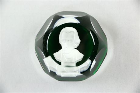 1971 BACCARAT Andrew Jackson Sulphide Crystal Paperweight