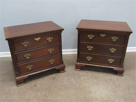 2 Baker Furniture Cherry Finished Nightstands