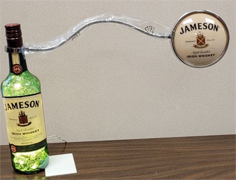 Jameson Irish Whiskey Decorative Light Up Bottle and Sign