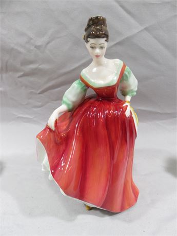 1962 ROYAL DOULTON Fair Lady (Red) Figurine - Signed