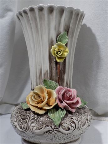 Capodimonte Vase with Roses