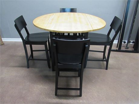 Bistro Height Drop-leaf Table with 4 Chairs