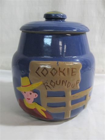Vintage 1950's Cowboy Cookie Roundup Cookie Jar