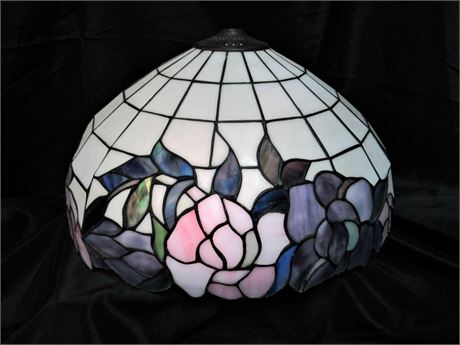 Tiffany Style Leaded Stained Glass Shade - Only