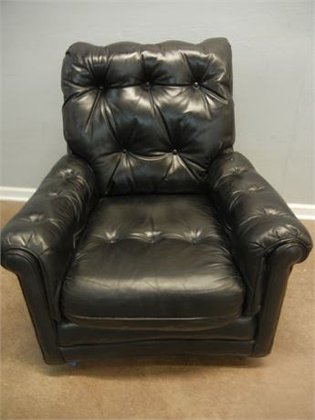 Ecker-Shane Black Leather Chair, Cleveland Ohio