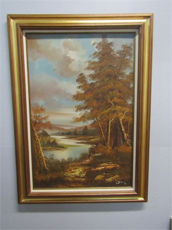 Original Signed Oil on Canvas Landscape