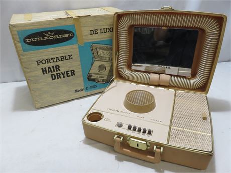 Vintage DURACREST Deluxe Portable Hair Dryer