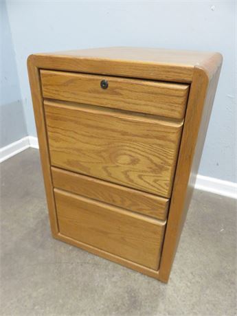 2-Drawer Oak Filing Cabinet
