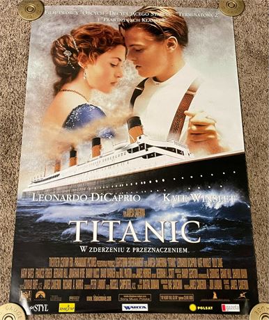 Original 1997 TITANIC Polish Movie Poster, Rolled Still in Plastic