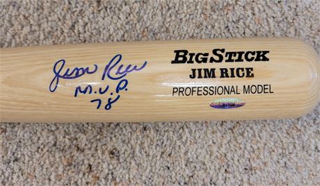 Jim Rice Boston Red Sox Signed Rawlings Big Stick Baseball Bat W/ COA