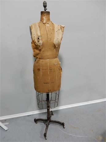 Transitional Design Online Auctions - Antique Dress Form / Cast Iron ...