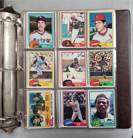 1981 Topps Baseball Starter Set in Binders, with Stars Included Rickey Henderson