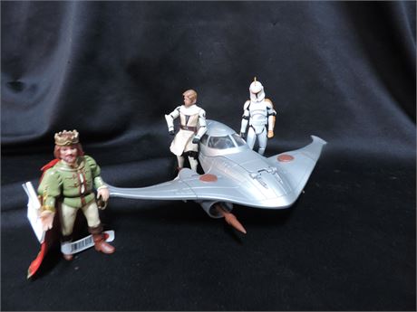 Vintage Hasbro Star Wars Ship / Battalion Trooper Figurine / PAPO Figurine