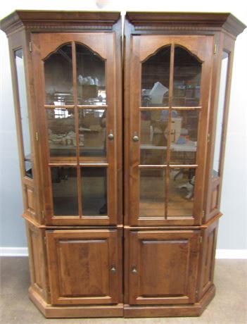 Wood Side-By-Side China Cabinets