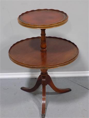 Antique Two-Tier Pie Crust Table