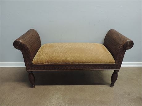 Rattan Style Entry Way Hall Console Bench