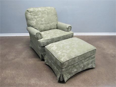 Clayton Marcus Occasional Chair with Ottoman