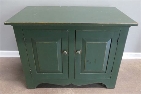 Vintage Style Painted Wood Cabinet