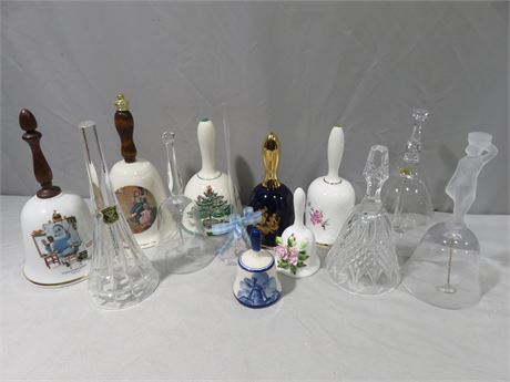Porcelain - Crystal - Glass Bell Lot