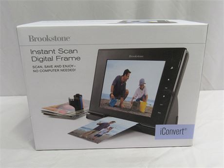 Brookstone i Convert Instant Scan Digital Frame - NIB