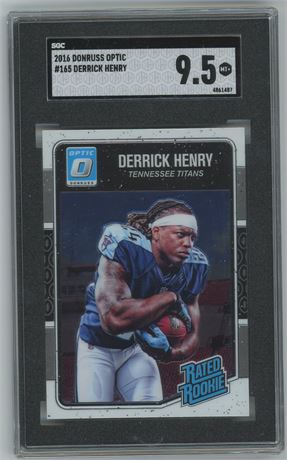 Derrick Henry Tennessee Titans SGC 9.5 Donruss Optic Rated Rookie