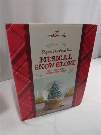 HALLMARK Elegant Christmas Tree Musical Snow Globe