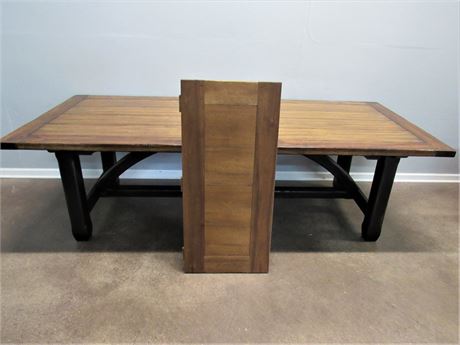 Great Looking Large Farm Table with Arched Trestle - 1 Leaf