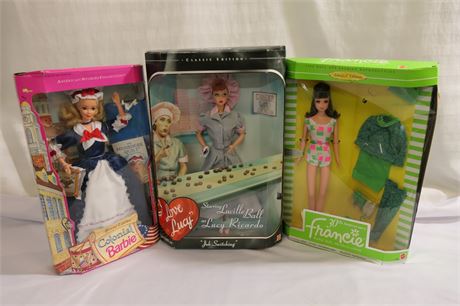 Colonial Barbie & Francie 30th Anniversary & Lucille Ball in "Job Switching"