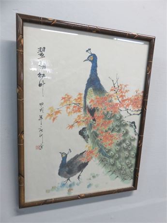 Asian Peacock Art Print
