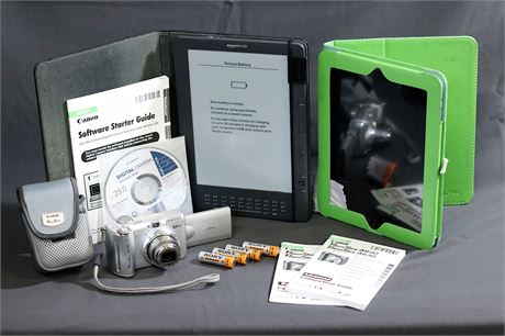 Canon Sure Shot Camera, Kindle and iPad including software